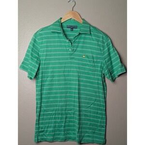 Masters Collection Polo Shirt Men's Small Green Stripe Pima Cotton Augusta